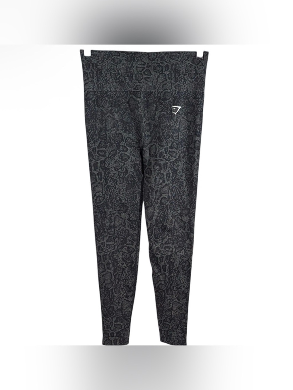 Gymshark Butt Scrunch Leggings Safari Snake Cheetah Gray and Black Medium Capri